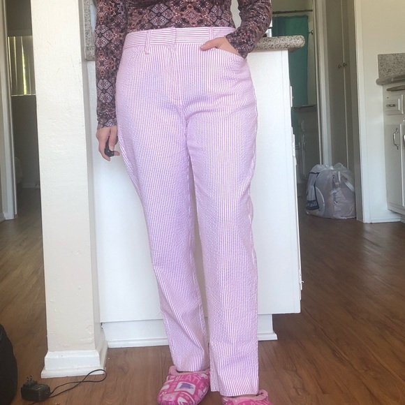 Lands' End Pants - 🌻Land’s End | Baby Pink Pinstripe Pants